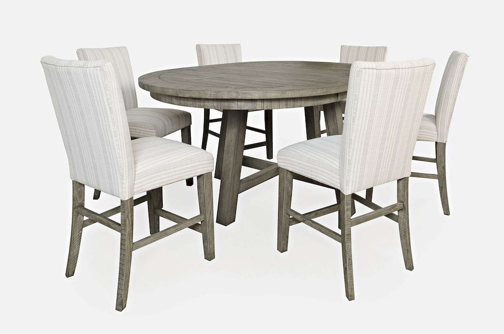 Jofran - Telluride Contemporary Rustic Farmhouse Seven Piece Counter Height Dining Table Set, Driftwood Grey - 2231-54C-6U view 1