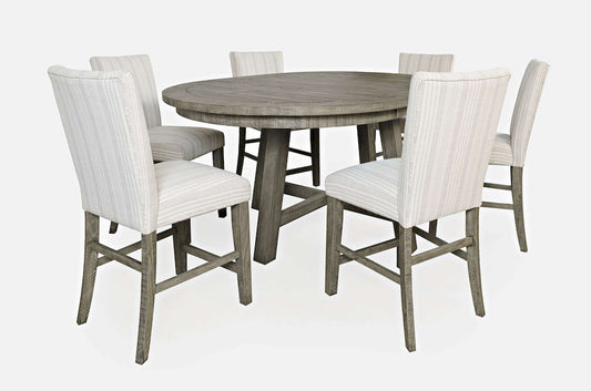 Jofran - Telluride Contemporary Rustic Farmhouse Seven Piece Counter Height Dining Table Set, Driftwood Grey - 2231-54C-6U view 1