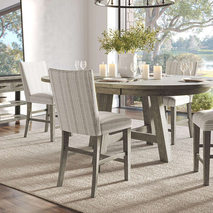 Jofran - Telluride Contemporary Rustic Pine Parsons Striped Upholstery Counter Stool (Set of 2) Driftwood Grey - 2231-BS405KD view 10