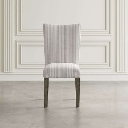 Jofran - Telluride Contemporary Rustic Pine Parsons Striped Upholstery Dining Chair (Set of 2) Driftwood Grey - 2231-405KD view 6