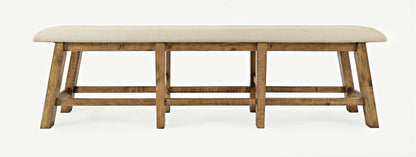 Jofran - Telluride Counter Bench - Naturally Distressed Telluride, Cream Fabric - 1801-BS85KD view 1