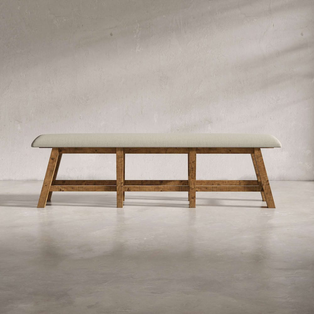 Jofran - Telluride Counter Bench - Naturally Distressed Telluride, Cream Fabric - 1801-BS85KD view 3