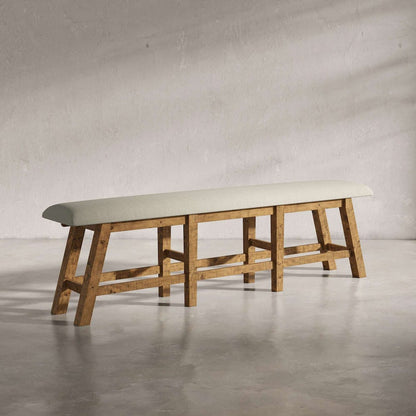 Jofran - Telluride Counter Bench - Naturally Distressed Telluride, Cream Fabric - 1801-BS85KD view 4
