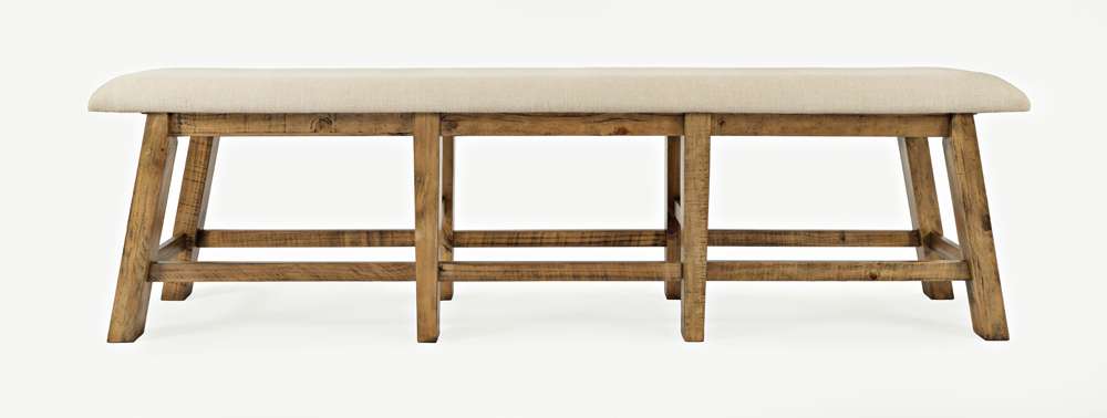 Jofran - Telluride Counter Bench - Naturally Distressed Telluride, Cream Fabric - 1801-BS85KD veiw 2