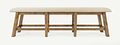 Jofran - Telluride Counter Bench - Naturally Distressed Telluride, Cream Fabric - 1801-BS85KD veiw 2