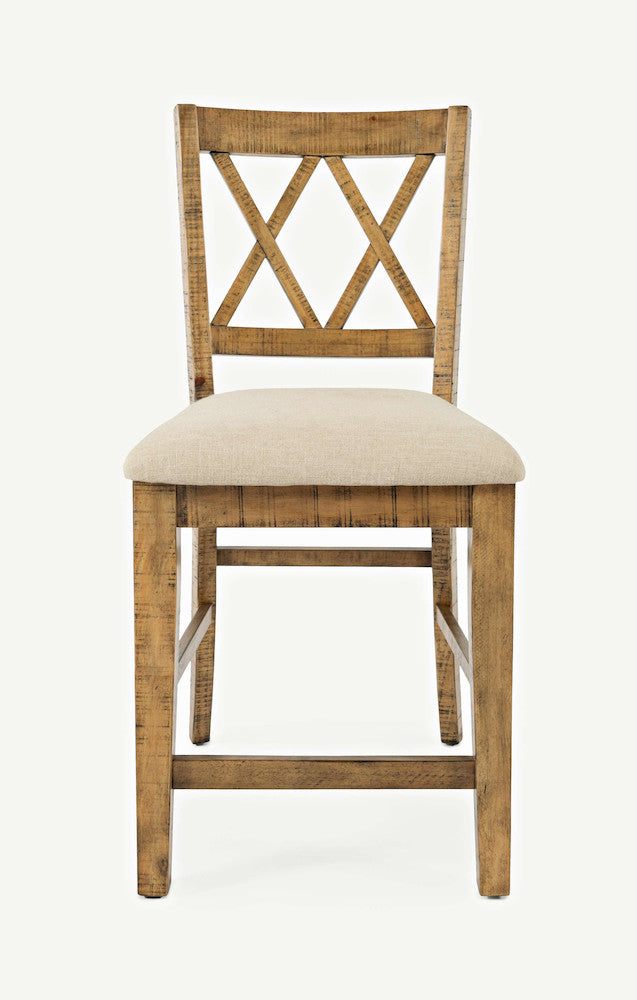 Jofran - Telluride Counter Stool (Set of 2) - Naturally Distressed Telluride, Cream Fabric - 1801-BS420KD view 1