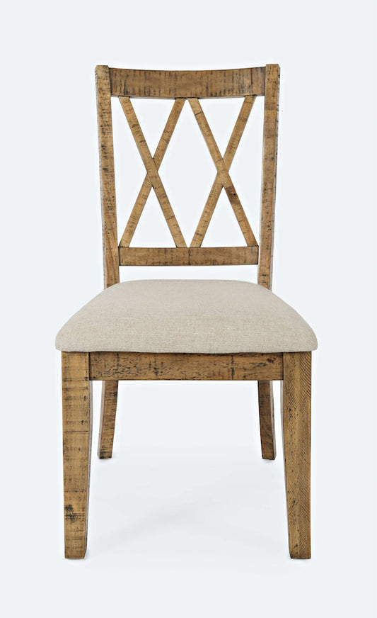 Jofran - Telluride Dining Chair (Set of 2) - Naturally Distressed Telluride, Cream Fabric - 1801-401KD view 1