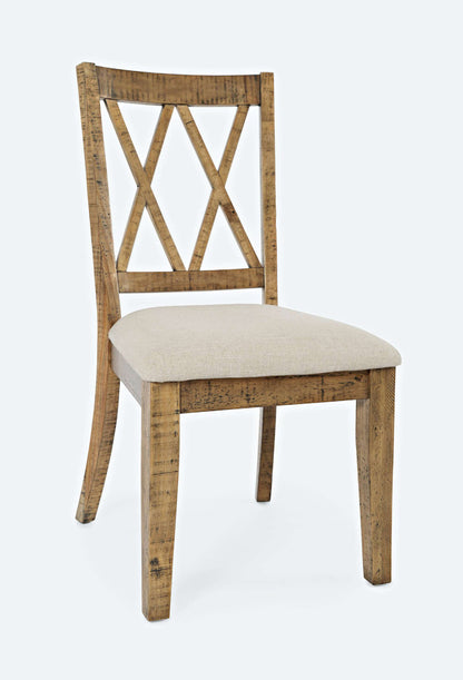Jofran - Telluride Dining Chair (Set of 2) - Naturally Distressed Telluride, Cream Fabric - 1801-401KD view 3