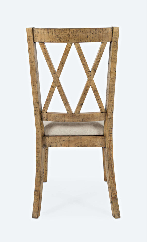 Jofran - Telluride Dining Chair (Set of 2) - Naturally Distressed Telluride, Cream Fabric - 1801-401KD view 4