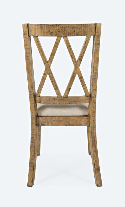 Jofran - Telluride Dining Chair (Set of 2) - Naturally Distressed Telluride, Cream Fabric - 1801-401KD view 4