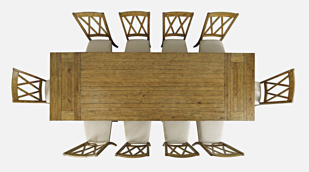 Jofran - Telluride Eleven Piece Rustic Distressed Pine 127in Extendable Dining Set, Gold - 1801-42D-11X view 11