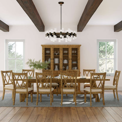 Jofran - Telluride Eleven Piece Rustic Distressed Pine 127in Extendable Dining Set, Gold - 1801-42D-11X view 12