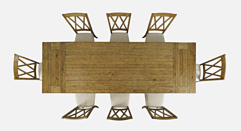 Jofran - Telluride Nine Piece Rustic Distressed Pine 127in Extendable Dining Set, Gold - 1801-42D-9X view 9