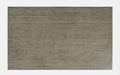 Jofran - Telluride Rustic Distressed Acacia 50in Coffee Table with Caster Wheels and Pull-Through Drawers, Driftwood Grey - 2230-11 view 10