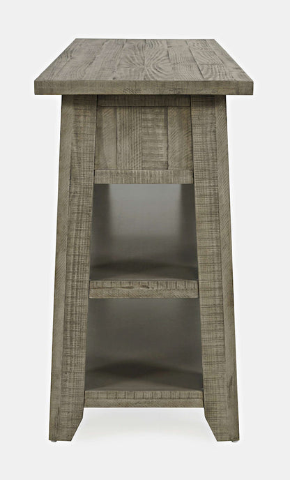 Jofran - Telluride Rustic Distressed Acacia 50in Sofa Table with Drawers and Two Shelves, Driftwood Grey - 2230-14 view 8