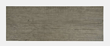 Jofran - Telluride Rustic Distressed Acacia 50in Sofa Table with Drawers and Two Shelves, Driftwood Grey - 2230-14 view 9