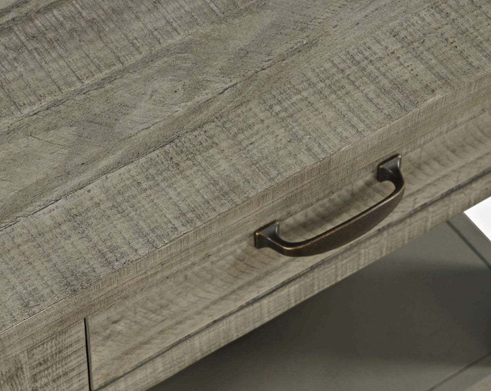 Jofran - Telluride Rustic Distressed Acacia End Table with Storage, Driftwood Grey - 2230-13 view 8