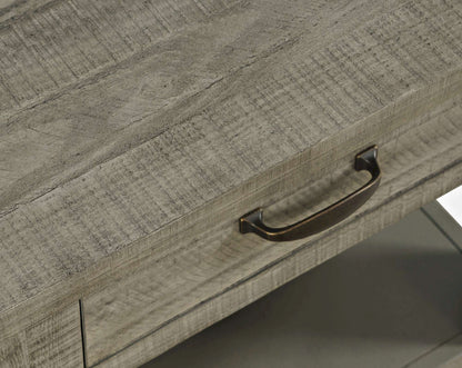 Jofran - Telluride Rustic Distressed Acacia End Table with Storage, Driftwood Grey - 2230-13 view 8