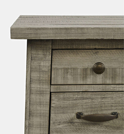Jofran - Telluride Rustic Distressed Acacia USB Charging Chairside End Table, Driftwood Grey - 2230-18 view 7