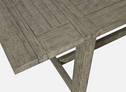 Jofran - Telluride Rustic Distressed Pine 127in Trestle Counter Table with Two Leaves, Driftwood Grey - 2231-127 view 4