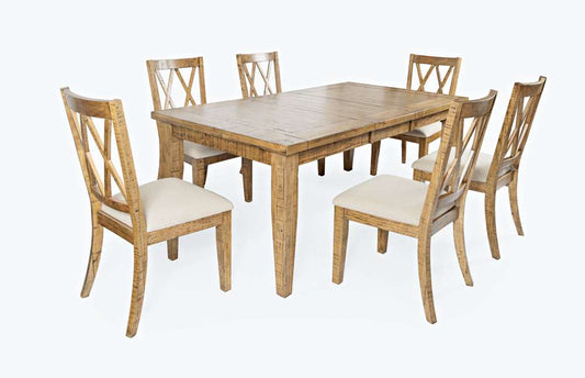 Jofran - Telluride Rustic Distressed Pine 78in Seven-Piece Dining Set - 1801-78D-7 veiw 1