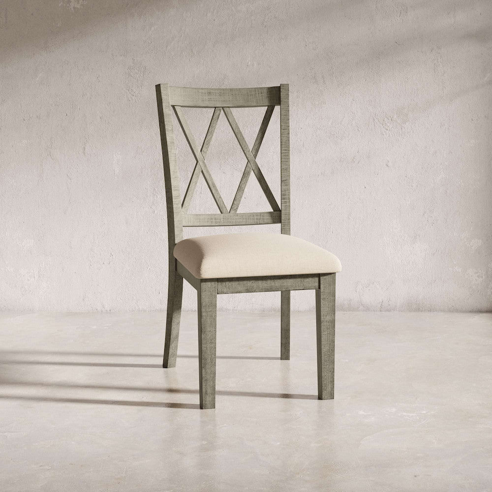 Jofran - Telluride Rustic Distressed Pine Dining Chair (Set of 2) Driftwood Gray - 2231-401KD view 2