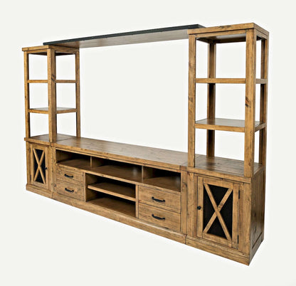 Jofran - Telluride Rustic Pine Entertainment Center with 70in TV Console - Naturally Distressed Telluride - 1802-70-2178KDKT view 3