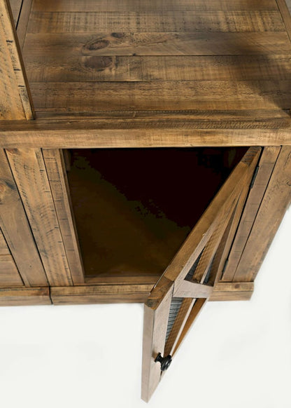 Jofran - Telluride Rustic Pine Entertainment Center with 70in TV Console - Naturally Distressed Telluride - 1802-70-2178KDKT view 8