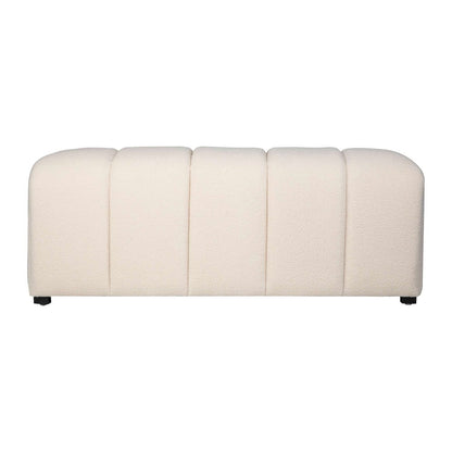 Jofran - Tess Contemporary Modern Ivory Boucle Upholstered Plush Bench, Natural Cream - 2271-TESSBNNAT view 1