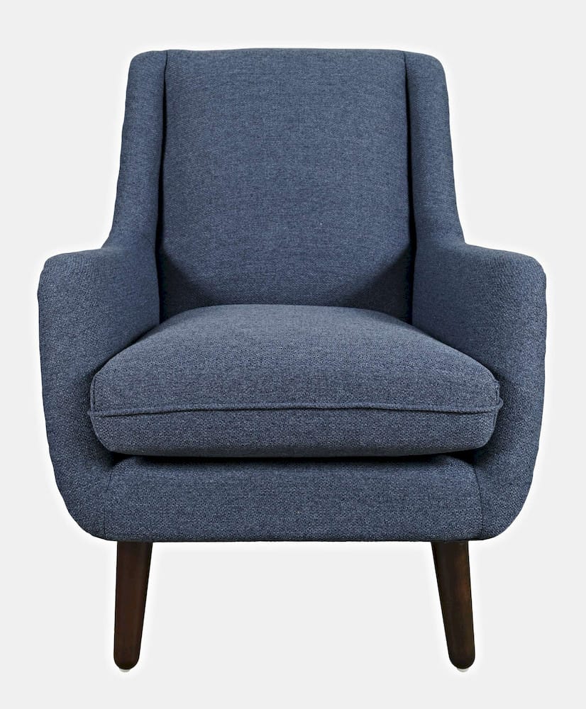 Jofran - Theo Mid-Century Modern Contemporary Upholstered Accent Chair, Navy - THEO-CH-NAVY view 1