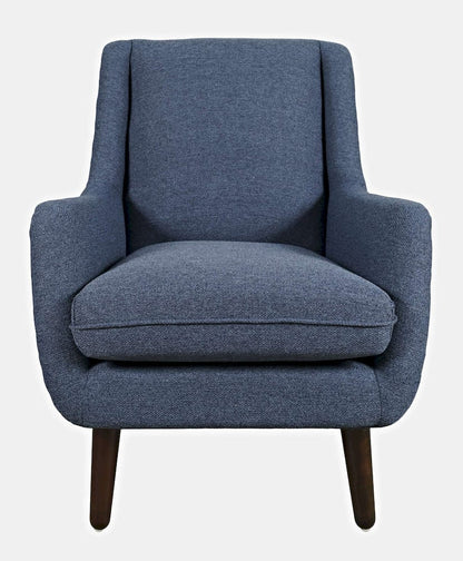 Jofran - Theo Mid-Century Modern Contemporary Upholstered Accent Chair, Navy - THEO-CH-NAVY view 1