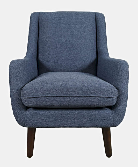 Jofran - Theo Mid-Century Modern Contemporary Upholstered Accent Chair, Navy - THEO-CH-NAVY view 1