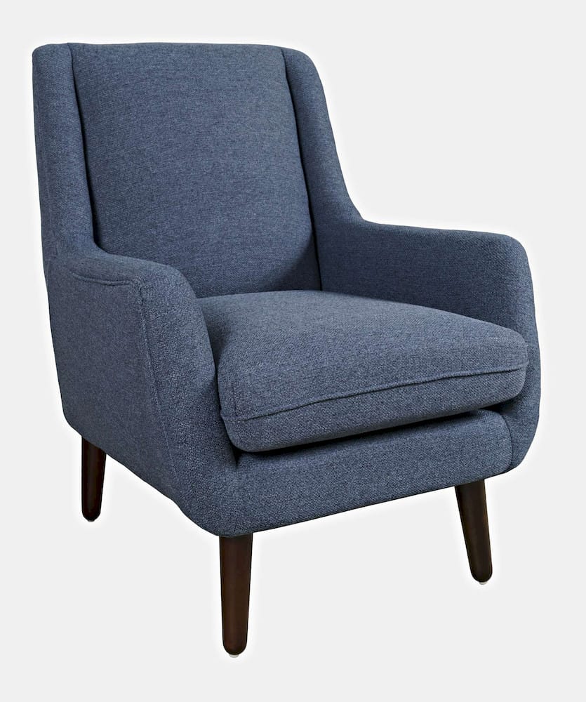 Jofran - Theo Mid-Century Modern Contemporary Upholstered Accent Chair, Navy - THEO-CH-NAVY view 2