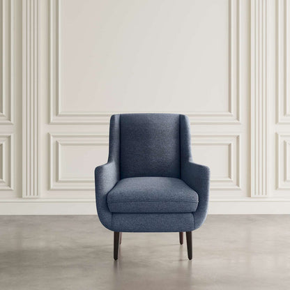 Jofran - Theo Mid-Century Modern Contemporary Upholstered Accent Chair, Navy - THEO-CH-NAVY view 4