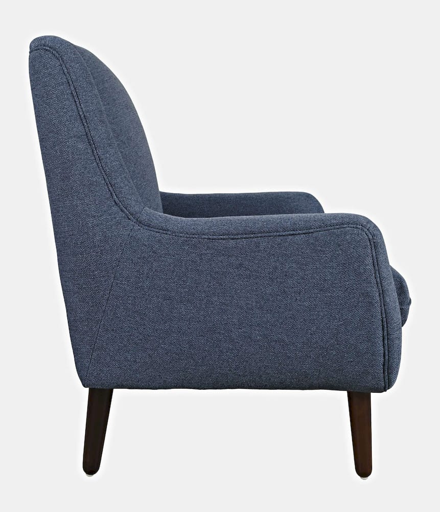 Jofran - Theo Mid-Century Modern Contemporary Upholstered Accent Chair, Navy - THEO-CH-NAVY view 7