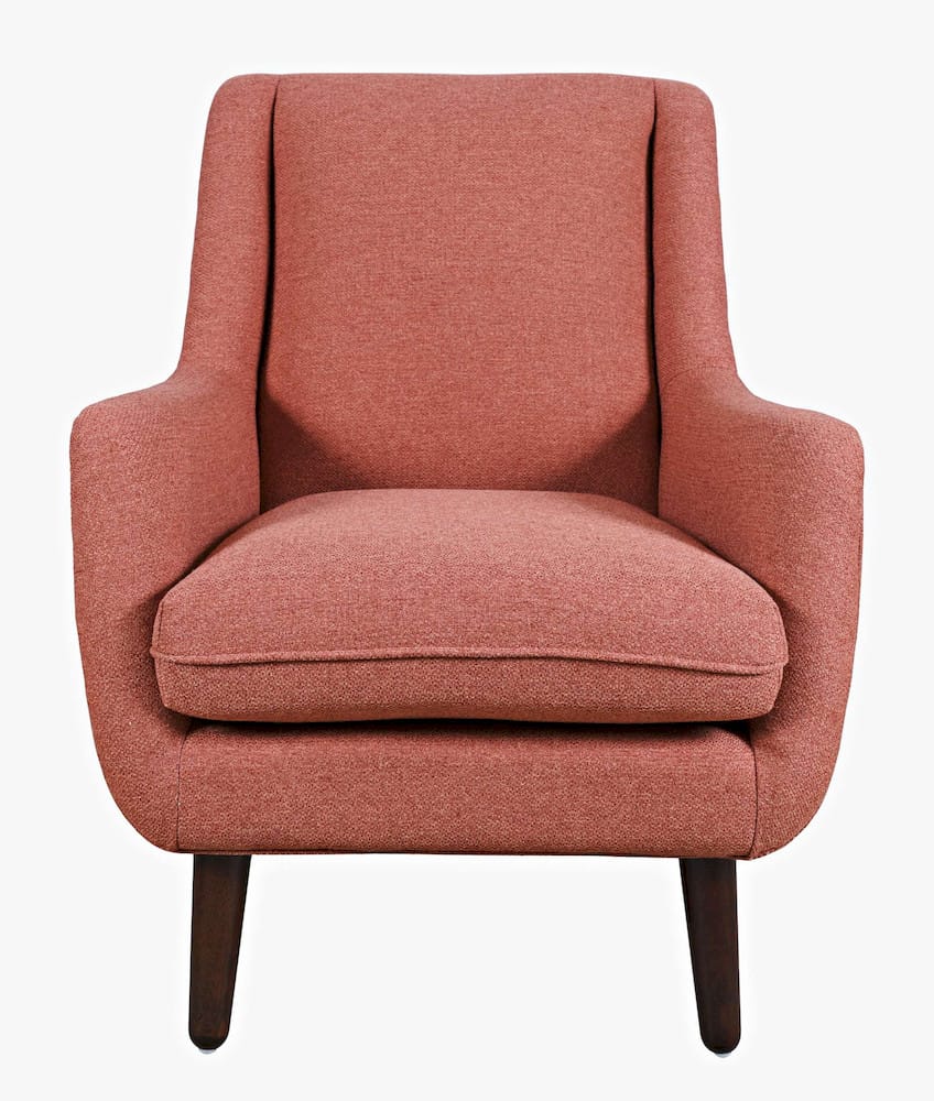 Jofran - Theo Mid-Century Modern Contemporary Upholstered Accent Chair, Rose - THEO-CH-ROSE view 1