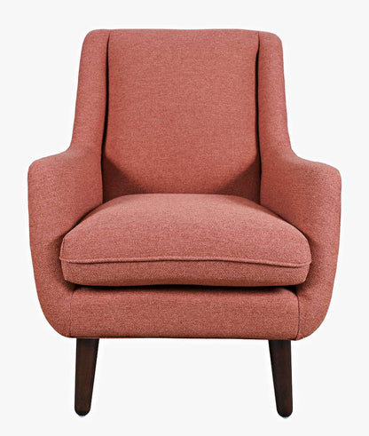 Jofran - Theo Mid-Century Modern Contemporary Upholstered Accent Chair, Rose - THEO-CH-ROSE view 1