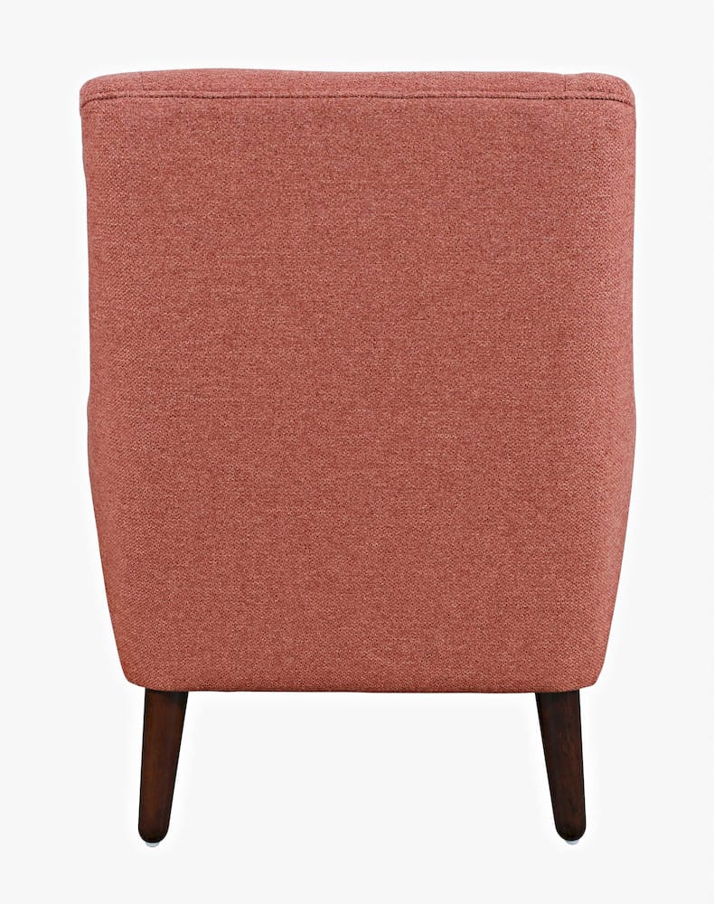 Jofran - Theo Mid-Century Modern Contemporary Upholstered Accent Chair, Rose - THEO-CH-ROSE view 3