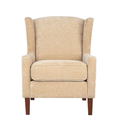 Jofran - Thompson Traditional Classic Wingback Upholstered Accent Chair, Blue Paisley - THOMPSON-CH-MULTI veiw 1