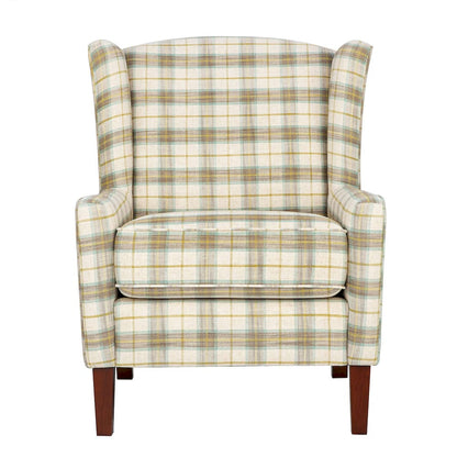 Jofran - Thompson Traditional Classic Wingback Upholstered Accent Chair, Plaid - TAYLOR-CH-MULTI view 1