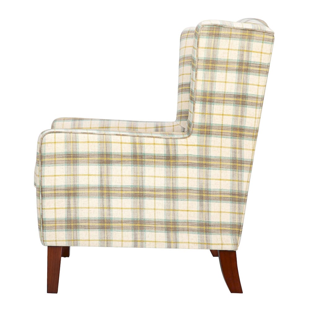 Jofran - Thompson Traditional Classic Wingback Upholstered Accent Chair, Plaid - TAYLOR-CH-MULTI view 5