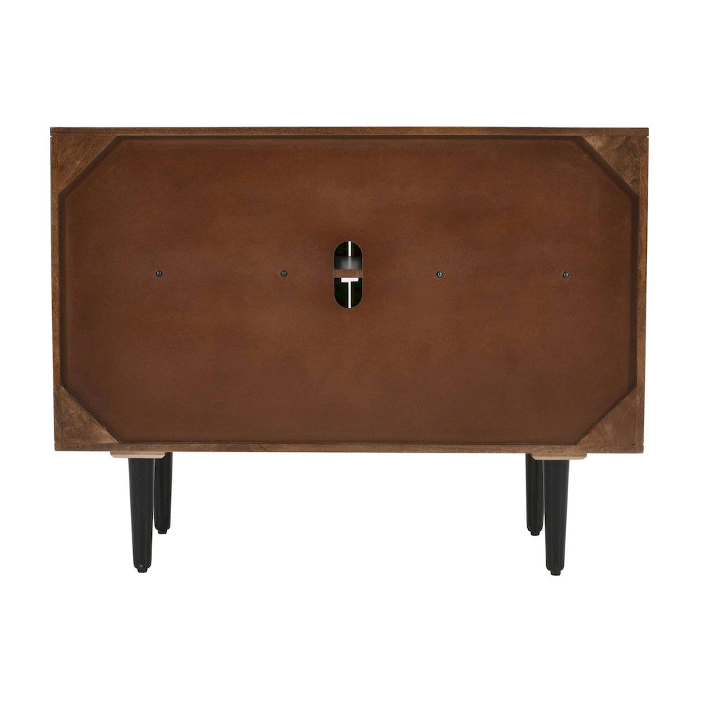 Jofran - Trent 42in Solid Wood Carved Modern Rustic Woven Sideboard Accent Cabinet with Storage - Natural Brown - 2387-42 view 4