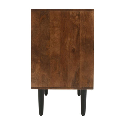 Jofran - Trent 42in Solid Wood Carved Modern Rustic Woven Sideboard Accent Cabinet with Storage - Natural Brown - 2387-42 view 5