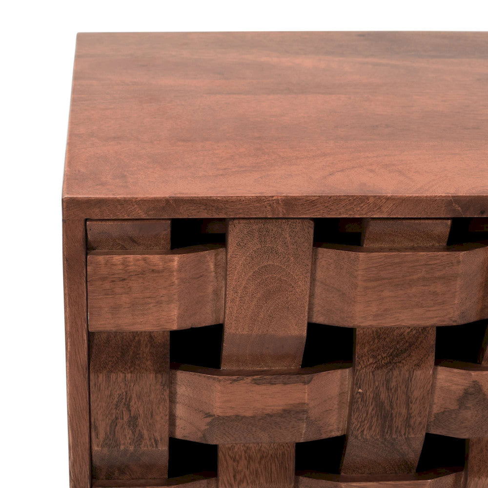 Jofran - Trent 60in Solid Wood Carved Modern Rustic Woven Sideboard Storage Cabinet - 2387-60 view 6