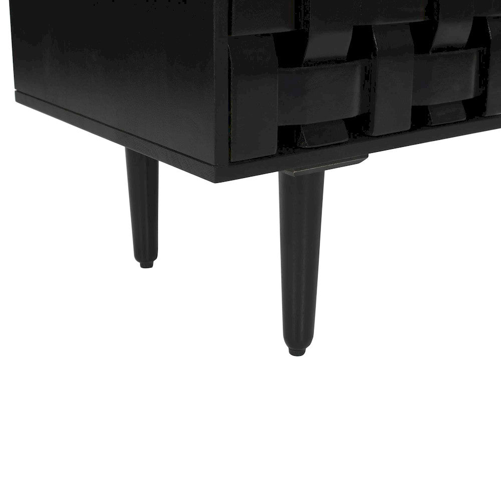 Jofran - Trent 60in Solid Wood Carved Modern Rustic Woven Sideboard Storage Cabinet - 2487-60 view 7
