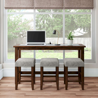 Jofran - Urban Icon 4 Piece Counter Height Dining Table Set with USB Charging - Merlot - 2002-66 view 12