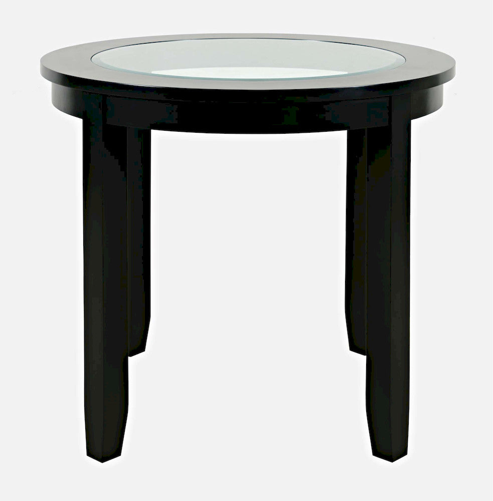 Jofran - Urban Icon 42in Round Counter Height Glass Inlay Dining Table - Black - 2004-36 view 1