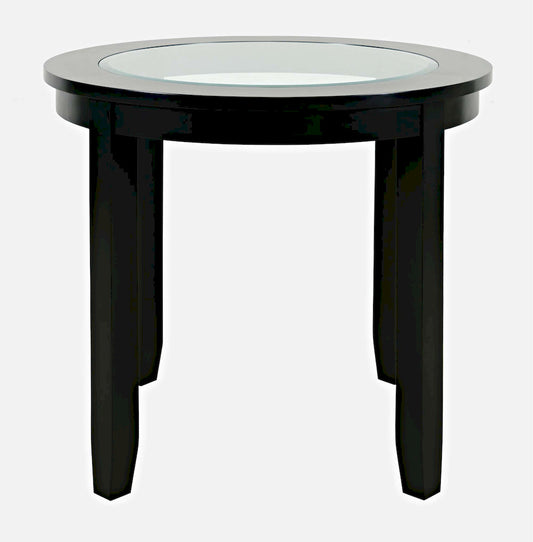 Jofran - Urban Icon 42in Round Counter Height Glass Inlay Dining Table - Black - 2004-36 view 1