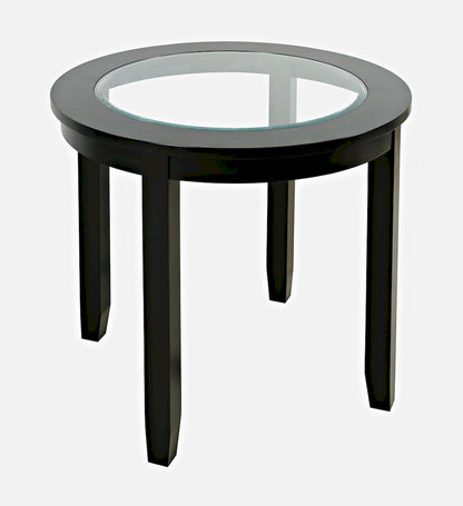 Jofran - Urban Icon 42in Round Counter Height Glass Inlay Dining Table - Black - 2004-36 view 2
