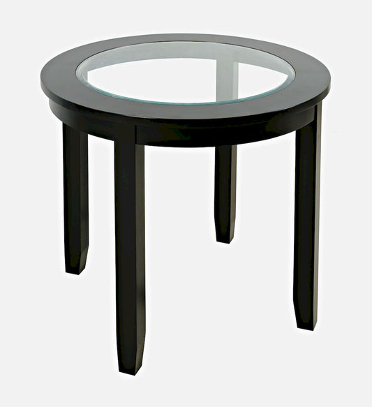 Jofran - Urban Icon 42in Round Counter Height Glass Inlay Dining Table - Black - 2004-36 view 2